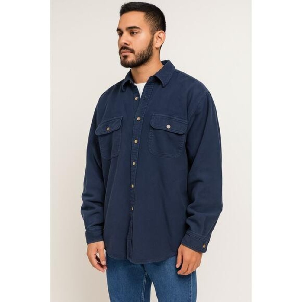 FIELD & STREAM Blue Flannel Cotton Button Down Casual Shirt Mens Medium